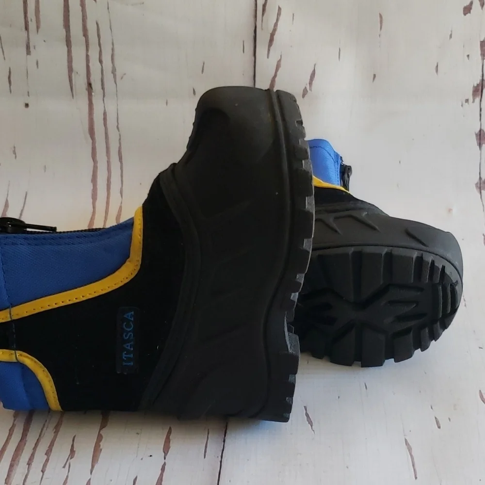 Itasca Snow Blue And Black Rain Snow Winter Toddler Boots Size 7